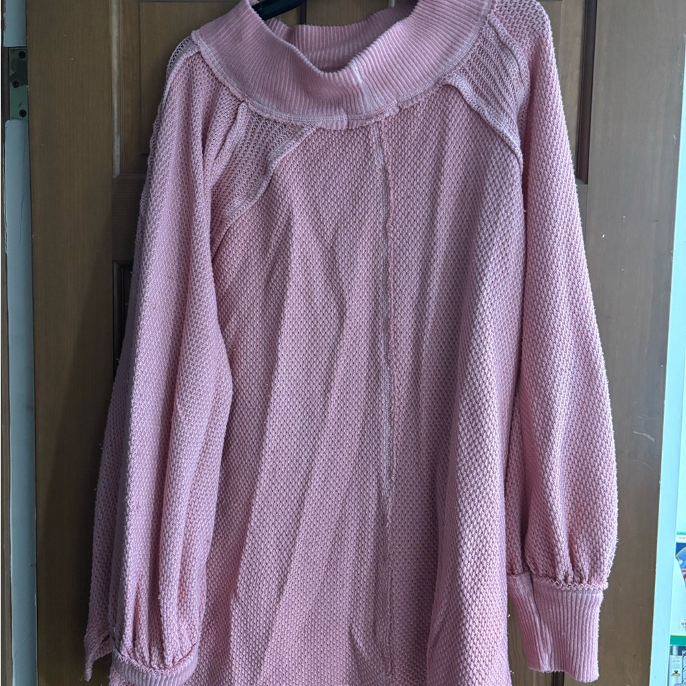Pink Off-the-Shoulder Sweater